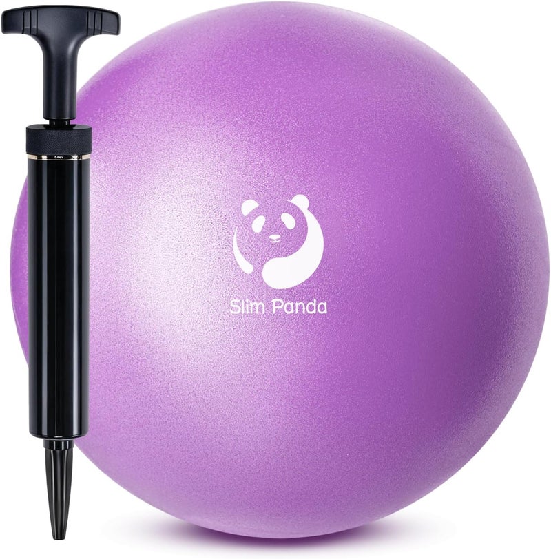 Slim Panda Pilates Ball, 9 Inch Small Exercise Ball, Anti Burst Mini Yoga Ball for Stability, Workout, Barre, Core Strength, Physical Therapy, Balance, Stretching - Image 1